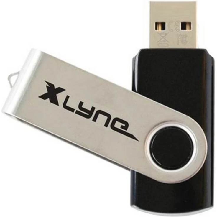 XLYNE Xlyne USB-Stick 2 GB, kompakter Speicherstick in Schwarz für Dokumente und Dateien