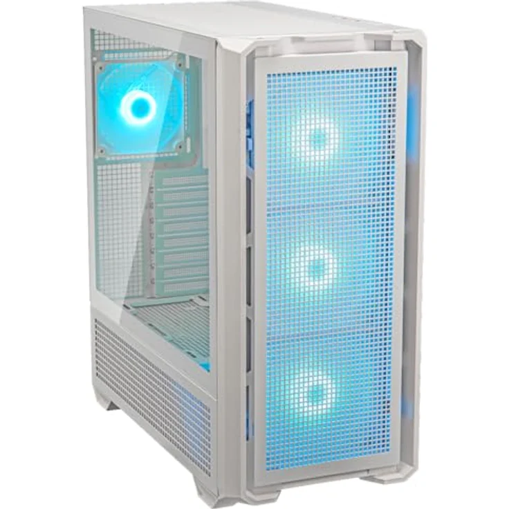 COUGAR MX600 RGB Mesh High Airflow Full Tower Gaming Gehäuse – Weiß mit effizientem Kabelmanagement – Bild 2