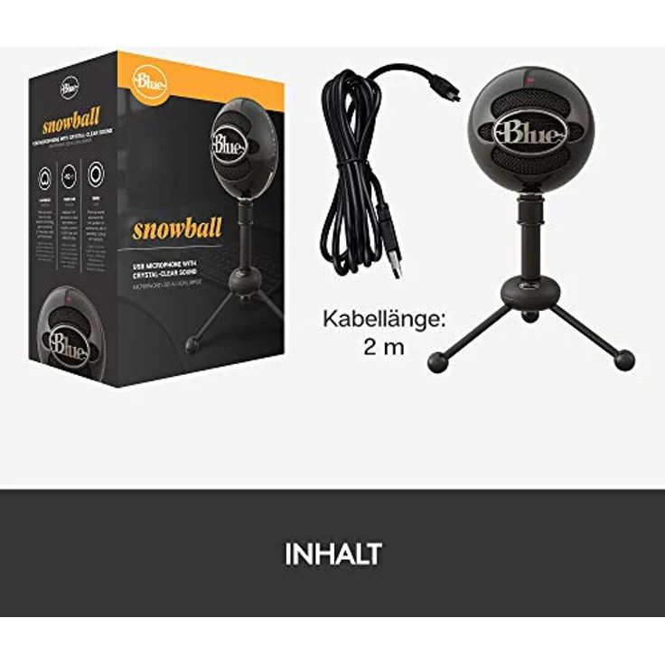 Blue Microphones Snowball Omnidirektionales USB Mikrofon mit zwei vielseitigen Aufnahmemustern und stilvollem Retro-Design für Aufnahme, Streaming und Podcasting auf PC und Mac, schwarz – Bild 10