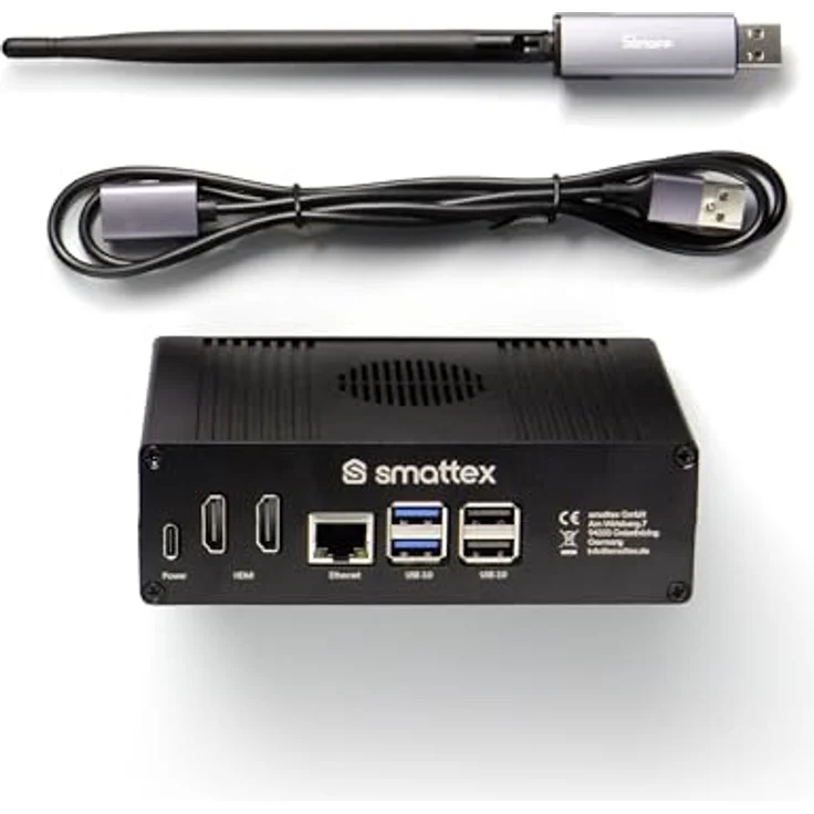 smattex Plug & Play Set Black, Raspberry Pi 5 mit vorinstalliertem Home Assistant, Antenne, 8 GB RAM, 256 GB SSD, WiFi, Bluetooth, Matter, Zigbee optional – Bild 2
