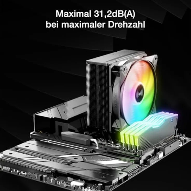 be quiet! Pure Rock 3 LX CPU-Kühler - 120mm, schwarz, mit sechs Heatpipes und ARGB-Beleuchtung – Bild 6