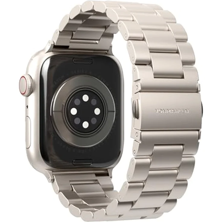VONMÄHLEN Link Bracelet, Edelstahlarmband für Apple Watch, Champagne, aus Titan Grad 2, für 40 | 41 | 42mm, elegantes Five-Link Design und anpassbar – Bild 4