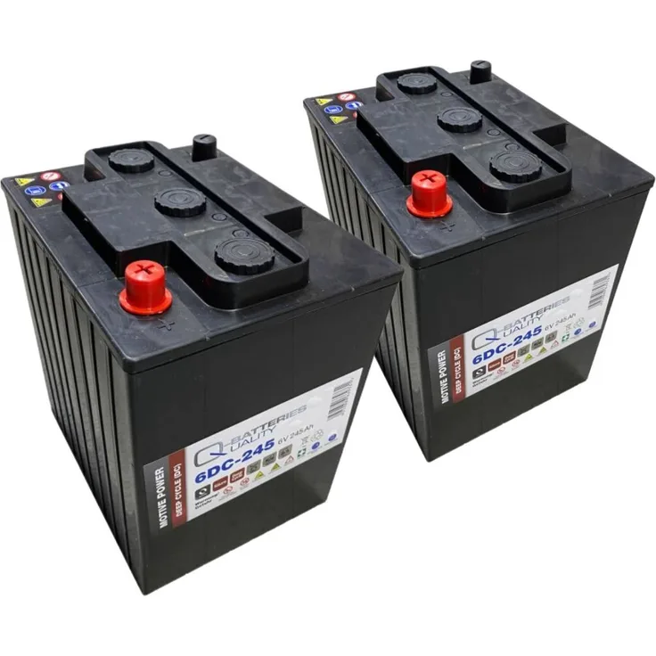 Q-Batteries 6DC-245, 6V 245Ah Deep Cycle Traktionsbatterie für mobile Anwendungen, langlebig und leistungsstark