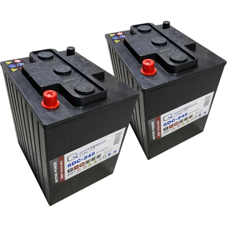 Q-Batteries 6DC-245, 6V 245Ah Deep Cycle Traktionsbatterie für mobile Anwendungen, langlebig und leistungsstark
