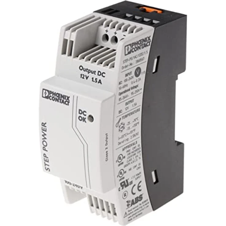 Phoenix Contact STEP-PS/1AC/12DC/1.5, Stromversorgung mit 12 V Ausgangsspannung, 1.5 A max. Ausgangsstrom, für Reiheneinbau – Bild 2