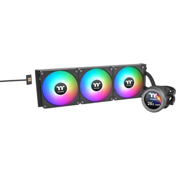 Thermaltake TH420 V2 Ultra EX | ARGB | All-In-One Liquid Cooler, leiser Betrieb mit Anti-Vibrations-Gummipads, RGB-Beleuchtung