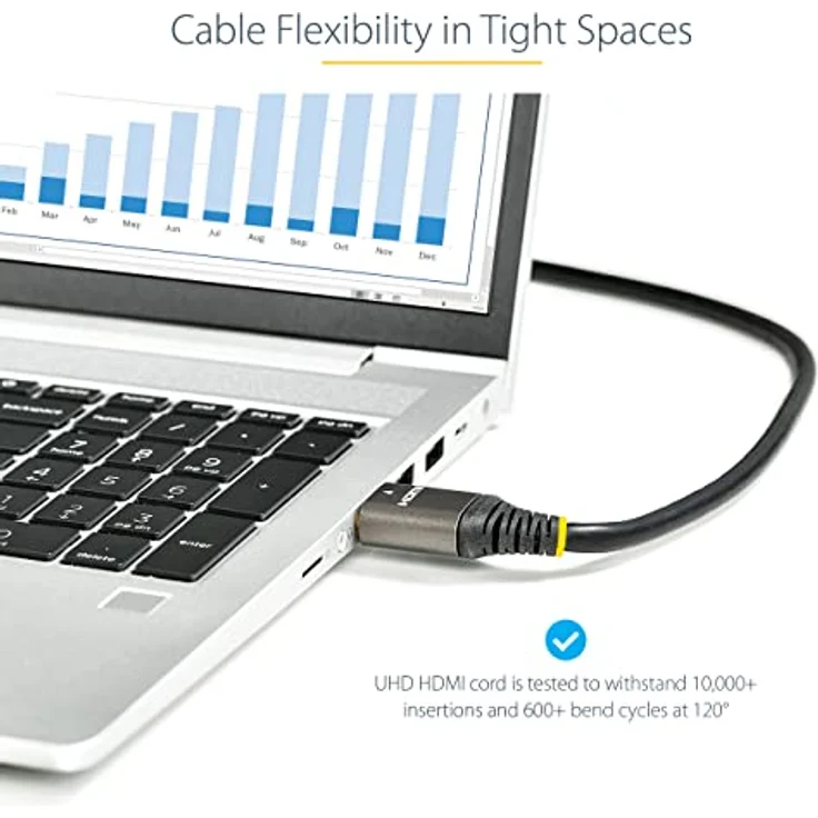 StarTech.com 1m Premium zertifiziertes HDMI 2.0 Kabel - High Speed Ultra HD 4K 60Hz HDMI Kabel mit Ethernet - HDR10, ARC - UHD HDMI Videokabel - Für UHD Monitore, TVs, Displays - M/M (HDMMV1M) – Bild 5