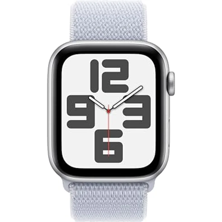 Apple Watch SE (2. Generation) GPS + Cellular 44 mm Smartwatch in Silber und Blaue Wolke - Fitness und Schlaftracker, Unfallerkennung – Bild 2