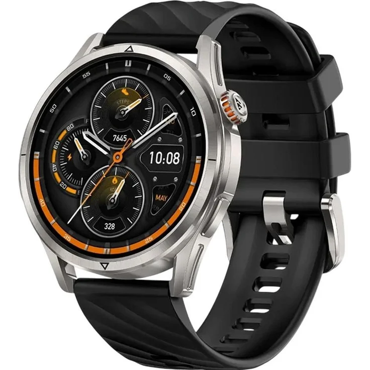 Kospet Smartwatch Magic R10, 1,43 Zoll AMOLED-Display, 316L-Edelstahlgehäuse, IP69K & 5ATM wasserdicht, 50 Tage Akkulaufzeit, Silber