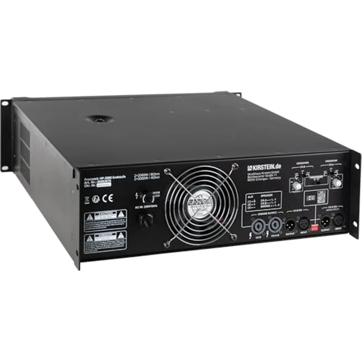 Pronomic HP-2000 Endstufe 2x 3000 Watt - Schwarz, PA-Verstärker mit Zuschaltbaren Hoch-/Tiefpassfiltern und einstellbarer Crossover-Frequenz – Bild 4