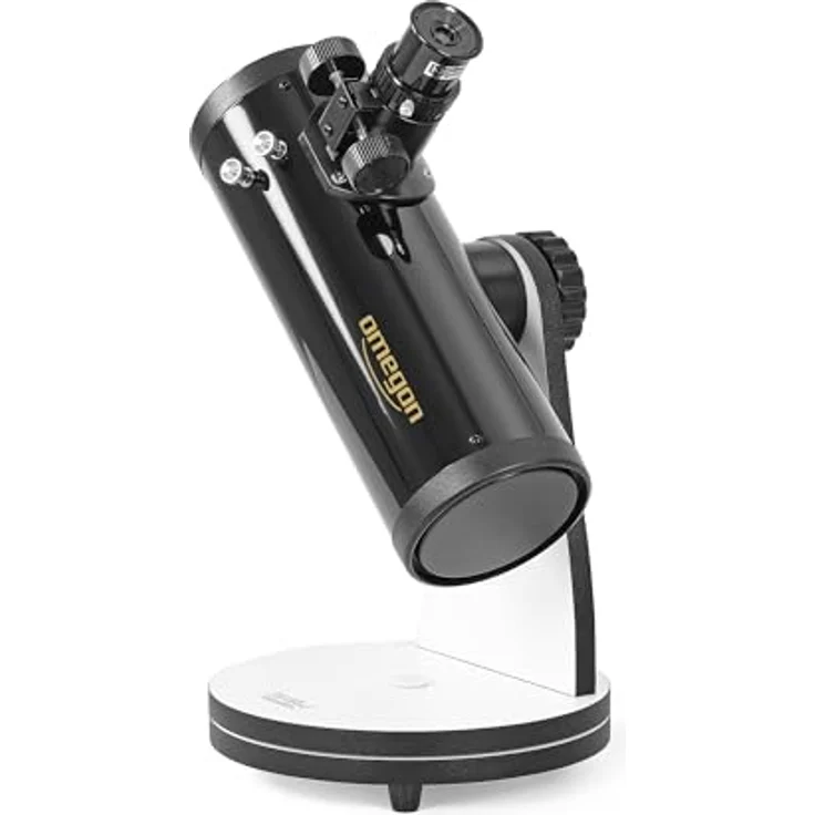 Omegon Dobson Teleskop N 76/300 DOB, Newtonteleskop mit 76 mm Öffnung, intuitiver Dobson Montierung, inklusive 4 Okulare und Barlowlinse, 1,6 kg, 40 cm hoch – Bild 6