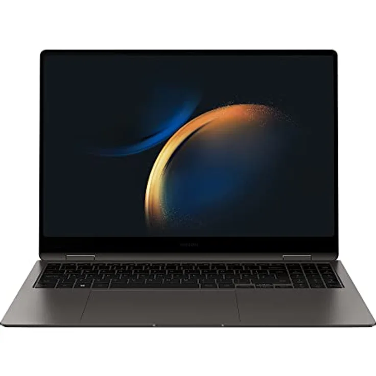 Samsung Galaxy Book3 Pro 360 Convertible Laptop | 16" 3K 120Hz Display | Intel Core i7-1360P | 16GB RAM | 512GB SSD | Windows 11 | QWERTZ Tastatur | Graphite | Inklusive 36 Monate Garantie