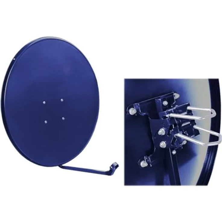 LTC Satellitenschüssel LXSAT951/G, 90 cm hochbelastbar, dunkelblau, optimaler Empfang für Astra und Hotbird – Bild 2