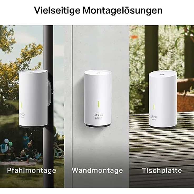 TP-Link Deco X50-Outdoor Wi-Fi 6 Mesh WLAN Set(1 Pack), AX3000 Dualband Router &Repeater (Reichweite bis zu 230m²,unterstützt 802.at PoE, ideal für den Außenbereich, WPA3) weiß – Bild 4