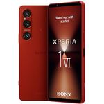 Sony Xperia 1 VI (innovativer Sensor mit Dreifachobjektiv und ZEISS, 6,5 Zoll, 19,5:9 FHD+ HDR OLED 120Hz, 3,5mm Audio, Android 14, IP65/68, Dual SIM, Scarlet rot mit 512GB Speicher)