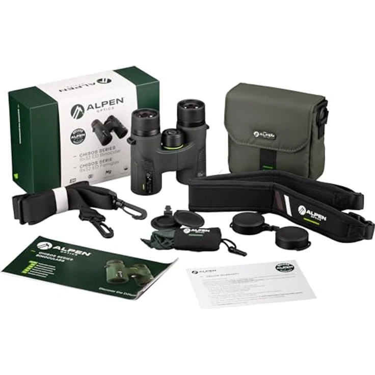 Alpen Optics Chisos 8x32 Fernglas, ED-Glas, wasserdicht, gummierte Oberfläche, optimale Lichttransmission – Bild 7