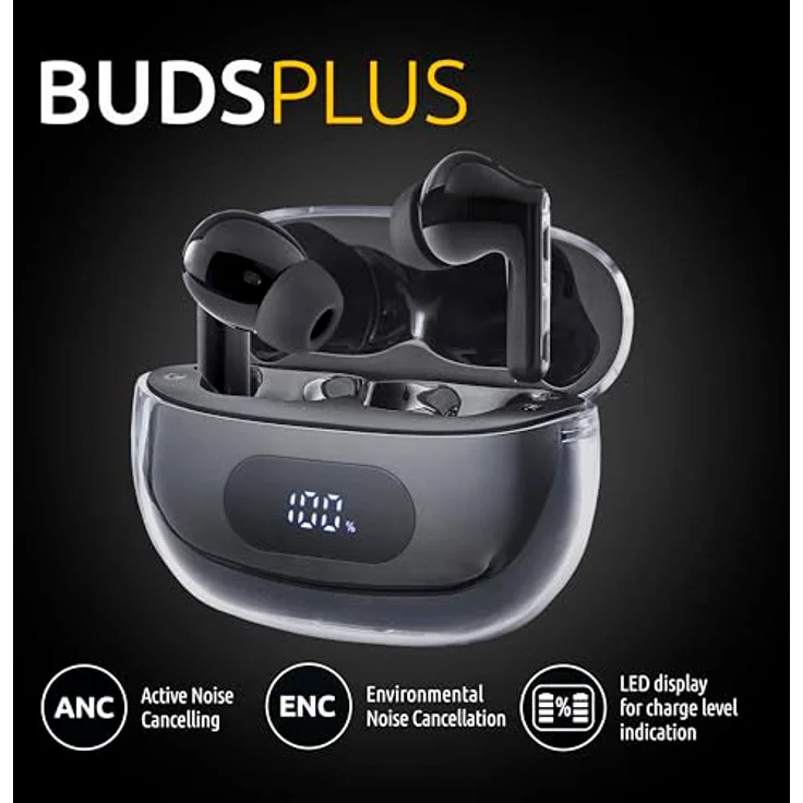 Intenso Buds Earphone Plus T310AE Black True Wireless Stereo (TWS) In-Ear Kopfhörer USB Typ-C Bluetooth Schwarz – Bild 3