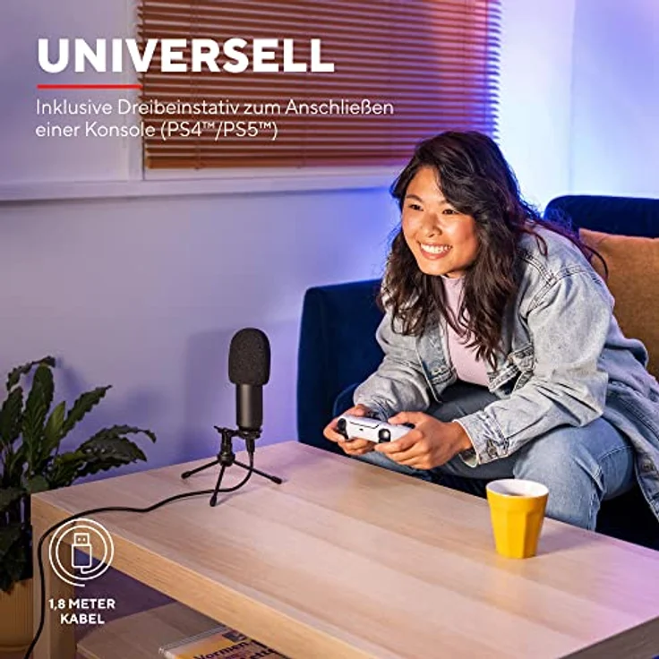 Trust GXT 252 Emita Plus Streaming USB Mikrofon Schwarz – Bild 5