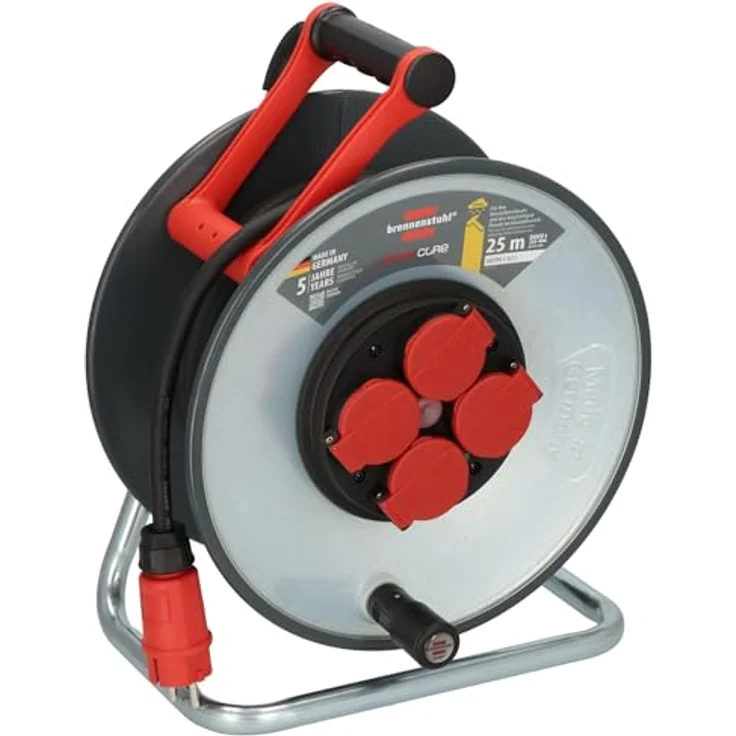 Brennenstuhl Professional SteelCore Kabeltrommel SC 2200 IP44 (25m H07RN-F 3G2,5, Stahlblech, Made in Germany) – Bild 1
