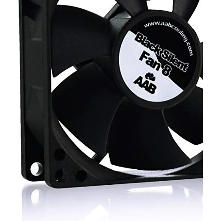 AAB Cooling Black Silent Fan 8 - 80mm leise und effizient Gehäuselüfter mit 4 Anti-Vibrations-Pads – Bild 3
