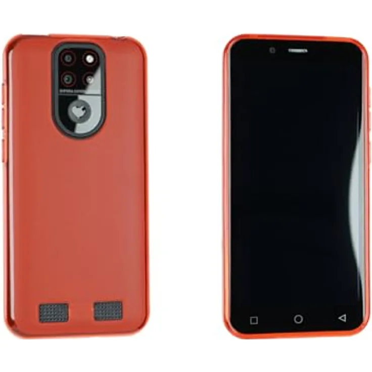 caseroxx Handy Cover für PEAQ PSP 500, TPU-Hülle, flexibel & stoßfest, Schutzhülle aus TPU, rot