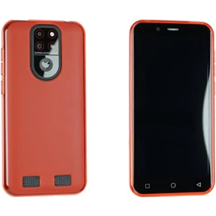caseroxx Handy Cover für PEAQ PSP 500, TPU-Hülle, flexibel & stoßfest, Schutzhülle aus TPU, rot – Bild 1