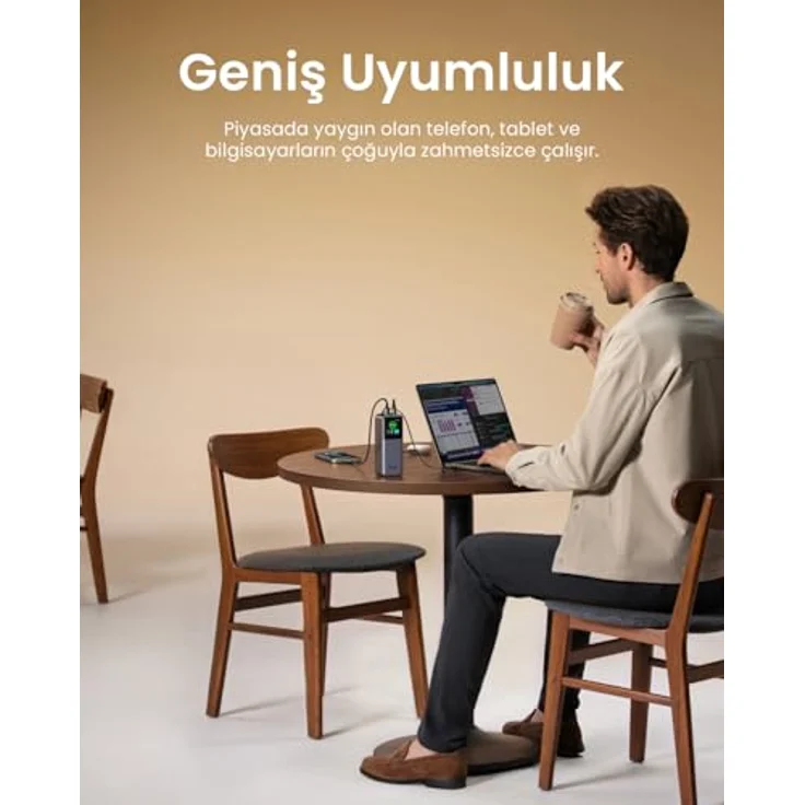 Ugreen 165W Powerbank (20000 mAh, 165 W) mit Schnellladung für bis zu 3 Geräte, Grau – Bild 5