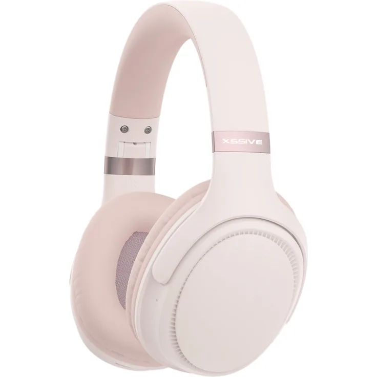 COFI 1453 Kabellose Over-Ear Kopfhörer mit Bluetooth V5.3 - Rose Gold - Kraftvoller Klang, 55 Stunden Wiedergabezeit