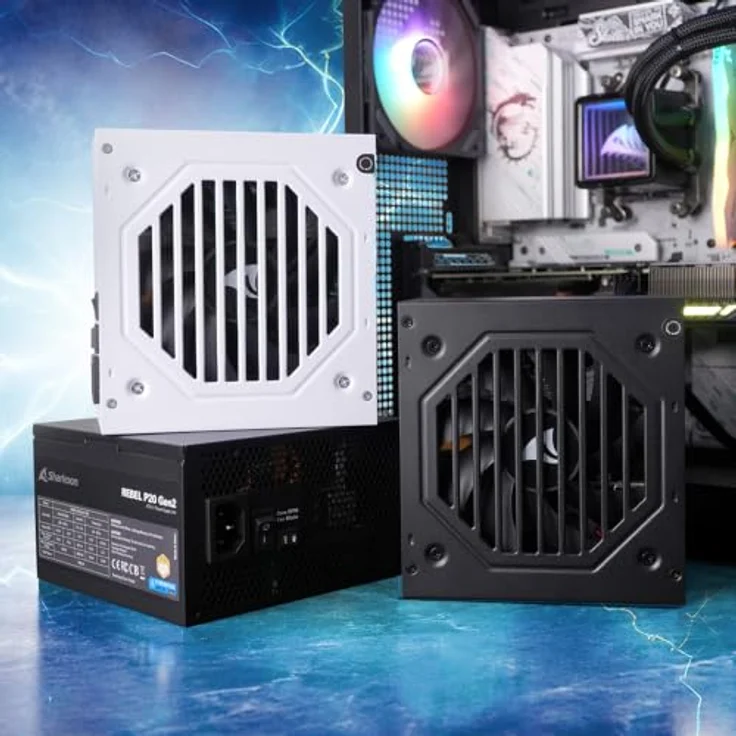 Sharkoon Rebel P20 Gen2 850 White, PC-Netzteil mit ATX-3.1-Kompatibilität, Cybenetics-Gold-Zertifizierung und komplett modularen Kabelmanagement – Bild 6