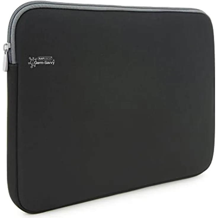Rapesco 1694 Germ-Savvy Antibakteriell, 15,6“ Laptop Hülle, Schwarz