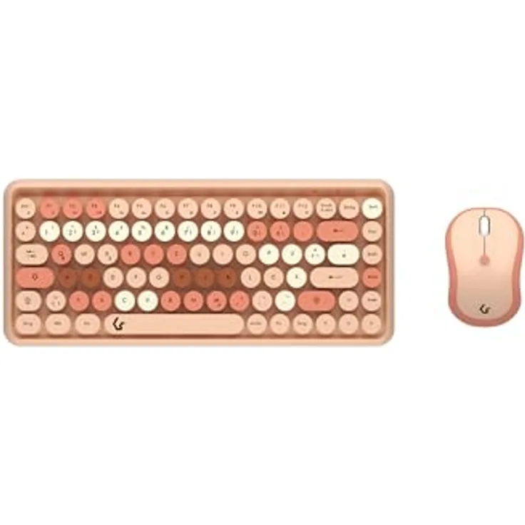 KeySonic Desktop-Set KSKM-5200M-RF (DE) Wireless Sand/Creme