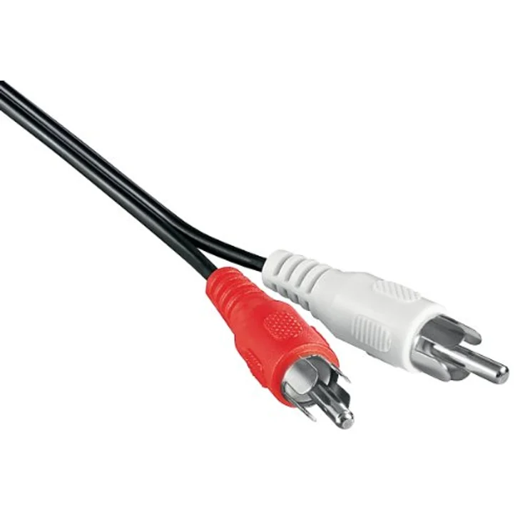 Wentronic 50097 2x Cinch Stecker auf 2x Cinch Stecker Cinchkabel 0.5m, schwarz – Bild 2
