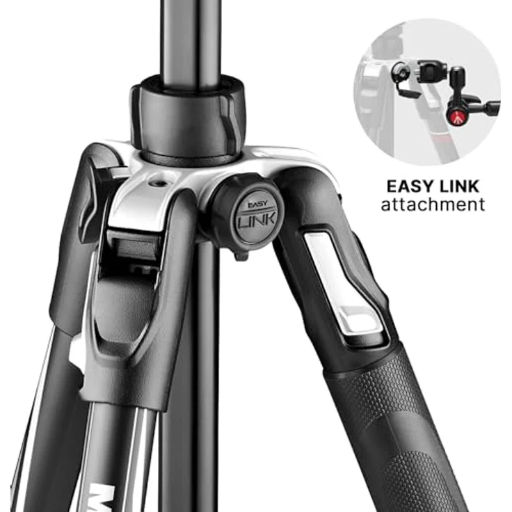 Manfrotto Befree Live Alu Reisestativ QPL (Klemmverschluss, mit Fluid-Video Kopf inkl. Tasche, Traglast: 4kg, Packmaß: 40cm, Gewicht: 1,75kg) – Bild 8