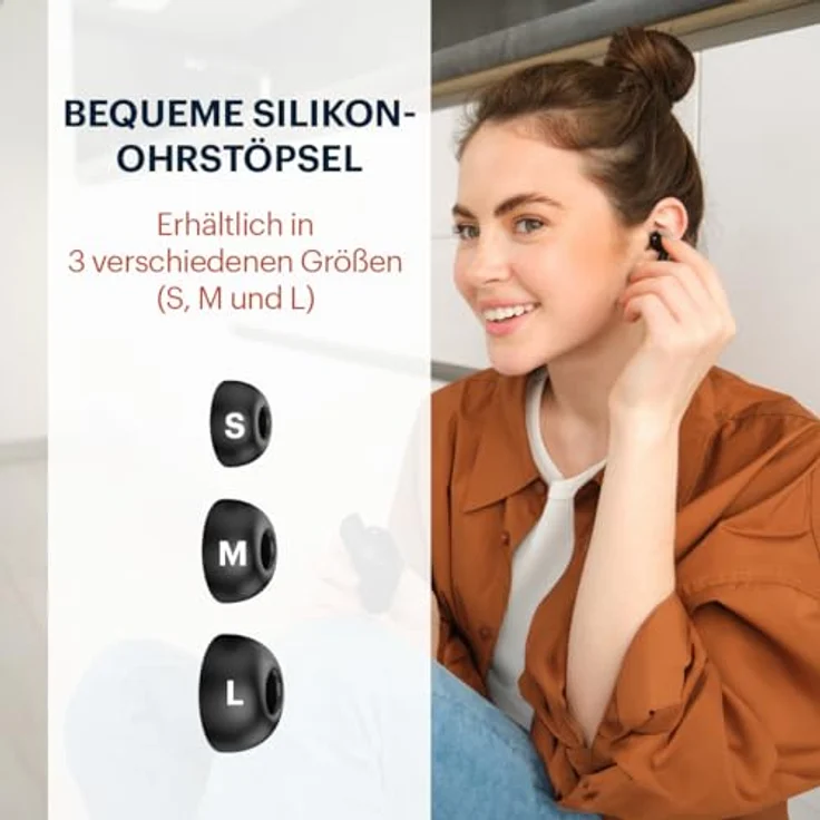 Grundig Bluetooth In Ear Ohrhörer, kabellos mit LED-Anzeige, 6,5 Std Wiedergabezeit, Ladeetui und USB-C Kabel, 300mAh, Active Noise Cancelling – Bild 9
