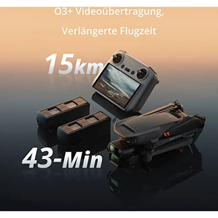 DJI Mavic 3 Pro Fly More Combo mit DJI RC (Bildschirmfernsteuerung), Flaggschiff-Drohne mit Dreifachkamera und 4/3 CMOS Hasselblad-Kamera, 15 km HD-Videoübertragung, drei Akkus, Ladestation und mehr – Bild 3