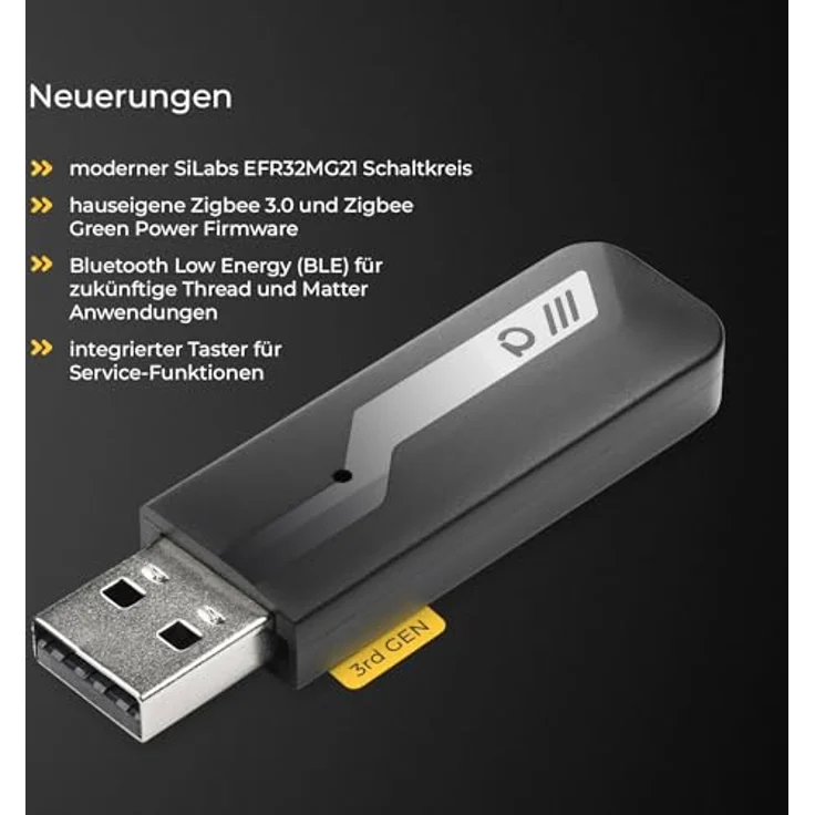 Phoscon ConBee III - das universelle Zigbee USB-Gateway, autarke Lösung ohne Cloud-Zwang, unterstützt verschiedene Home-Automation Systeme – Bild 3