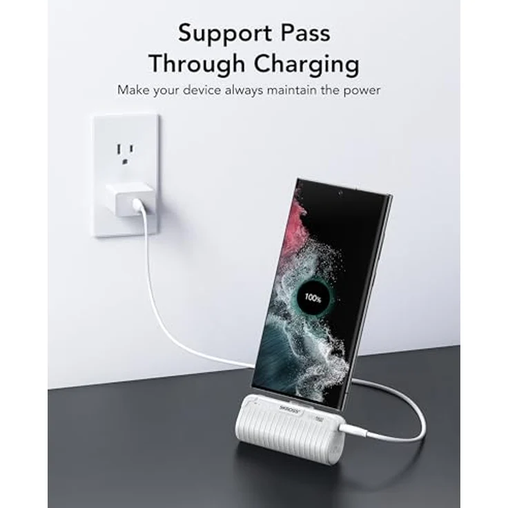 SKROSS Reload Power Stand - Tragbares 5000-Mh-Ladegerät mit USB-C-Schnellladung, inklusive 30 cm langem USB-C-Kabel – Bild 5