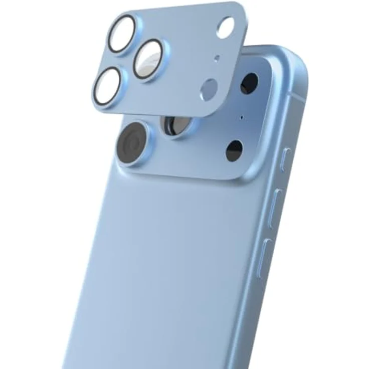 Hama Cam Protect Pro, Kameraschutzglas für Apple iPhone 18 Pro Max, hellblau – Bild 3
