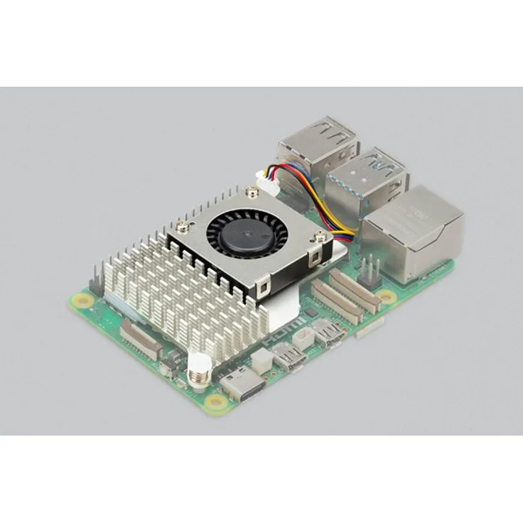 Raspberry Pi 5 Active Cooler, Aluminium Kühlkörper für optimale Wärmeableitung