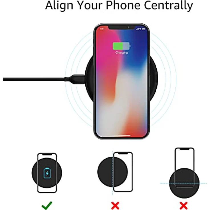 Amazon Basics – Station für kabelloses Laden, 10 W, Qi-zertifiziert – Bild 4