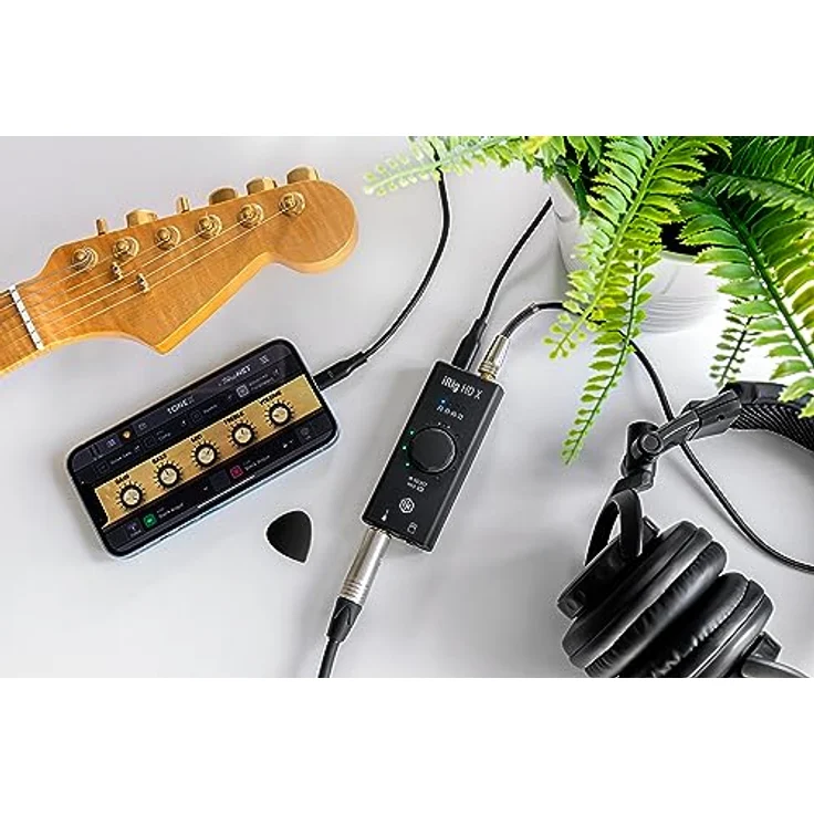 IK Multimedia iRig HD X Gitarren-Interface, High-Definition Digital-Gitarren-Schnittstelle mit Multi-Color LED Signalanzeige, integriertem Stimmgerät, kompatibel mit iPhone, iPad, Mac und PC, inkl. USB-C und Lightning Kabel – Bild 2