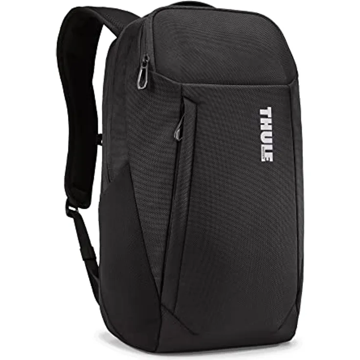 Thule Accent Rucksack 20l Schwarz, 100 % recyceltes Polyester mit SafeZone-Fach und Trolleybefestigung