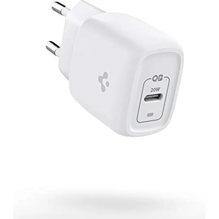 Spigen USB C Ladegerät, 20W PD Netzteil USB C GaN Schnellladegerät kompatibel mit Pixel 7a iPhone 14 13 12 Plus Pro Max Mini SE 11 X XS XR 8 AirPods iPad Air 4 Steam Deck und mehr