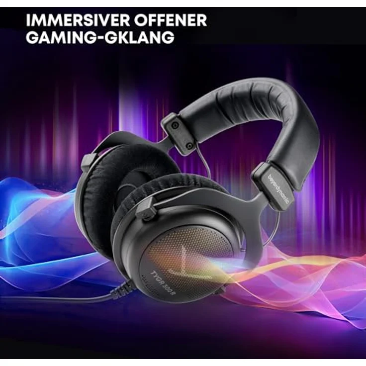 beyerdynamic TYGR 300 R Kopfhörer, offener Gaming-Kopfhörer, kabelgebunden, schwarz – Bild 7