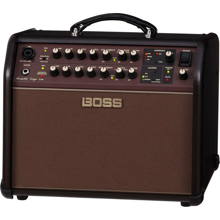 Boss by Roland Acoustic Singer Live Verstärker (Anzahl Kanäle: 2) 60 Watt Bi-Amp Design, Chorus- und Delay-Effekte