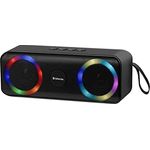 Defender Bluetooth Lautsprecher Q1, Musikbox mit mehrfarbige LED Licht, True Wireless Stereo, Tragbarer Bluetooth Speaker Box mit Freisprechfunktion, Radio, für Zuhause und Draußen