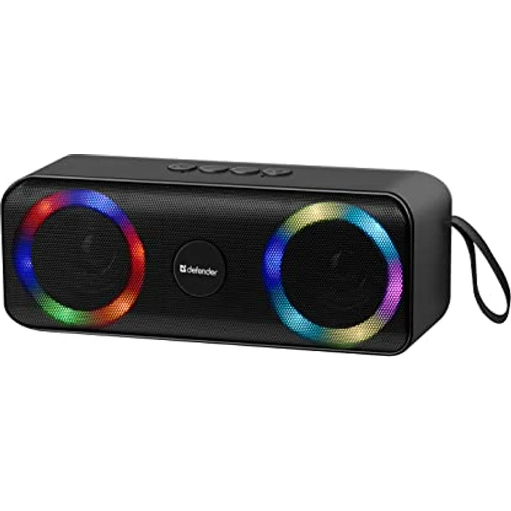 Defender Bluetooth Lautsprecher Q1, Musikbox mit mehrfarbige LED Licht, True Wireless Stereo, Tragbarer Bluetooth Speaker Box mit Freisprechfunktion, Radio, für Zuhause und Draußen – Bild 1