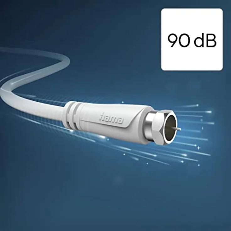 Hama SAT-Anschlusskabel, F-Stecker-F-Stecker, 1,5 m, 90 dB – Bild 3