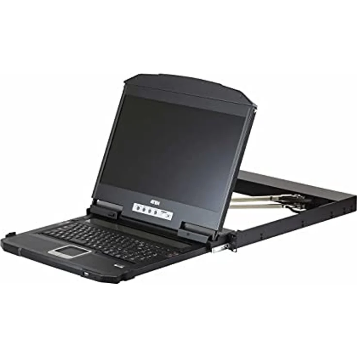 Aten CL3800NW KVM-Konsole, 18,5" FullHD-Display, HDMI, DVI, VGA, USB, 19"-Rackmontage, kurze Einbautiefe, Schwarz – Bild 2
