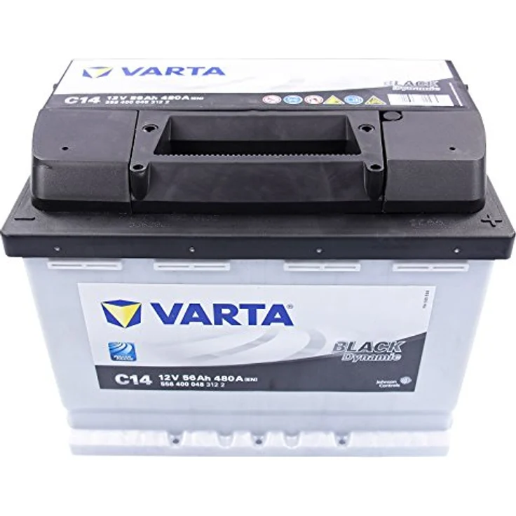 VARTA C14 Black Dynamic, 56Ah 480A Autobatterie, wartungsfrei, 12V, Maße 242x175x190 mm – Bild 4